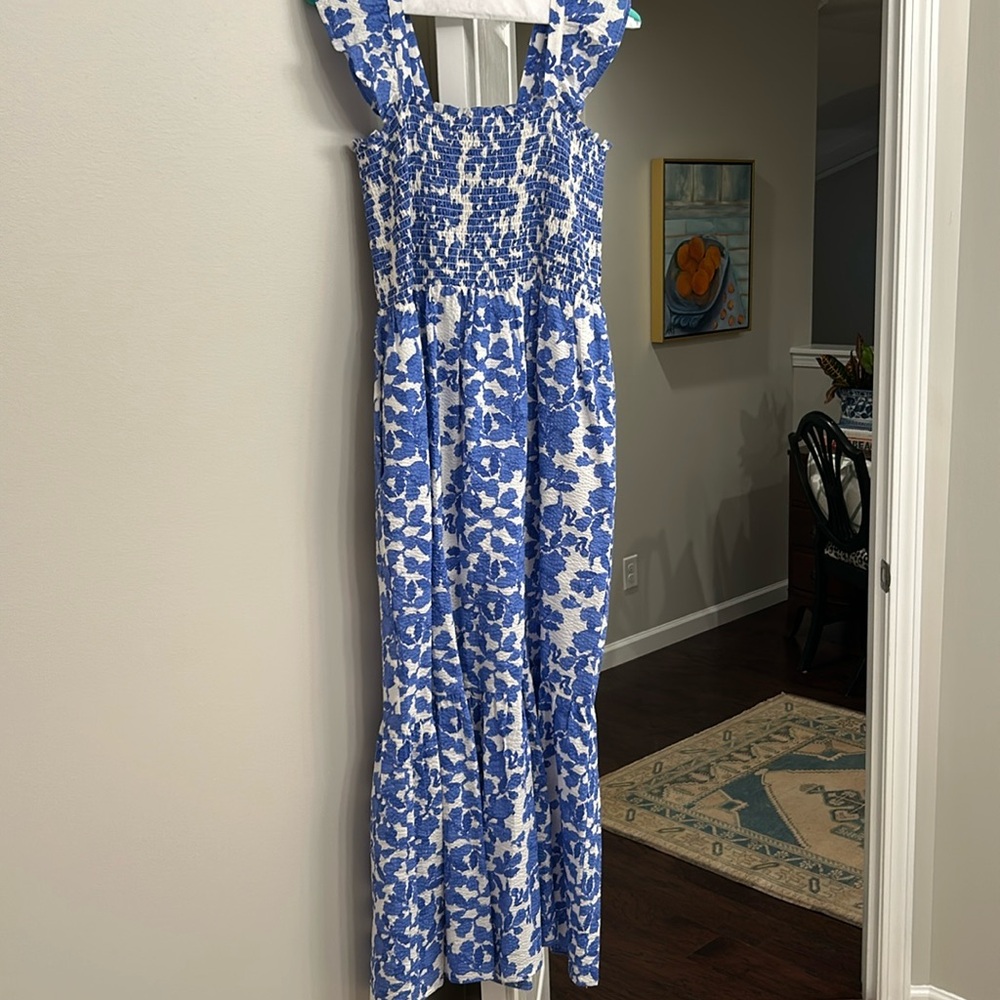 Blue floral dress